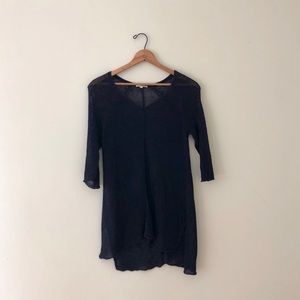 Eileen Fisher Navy Blue Linen Sweater, S